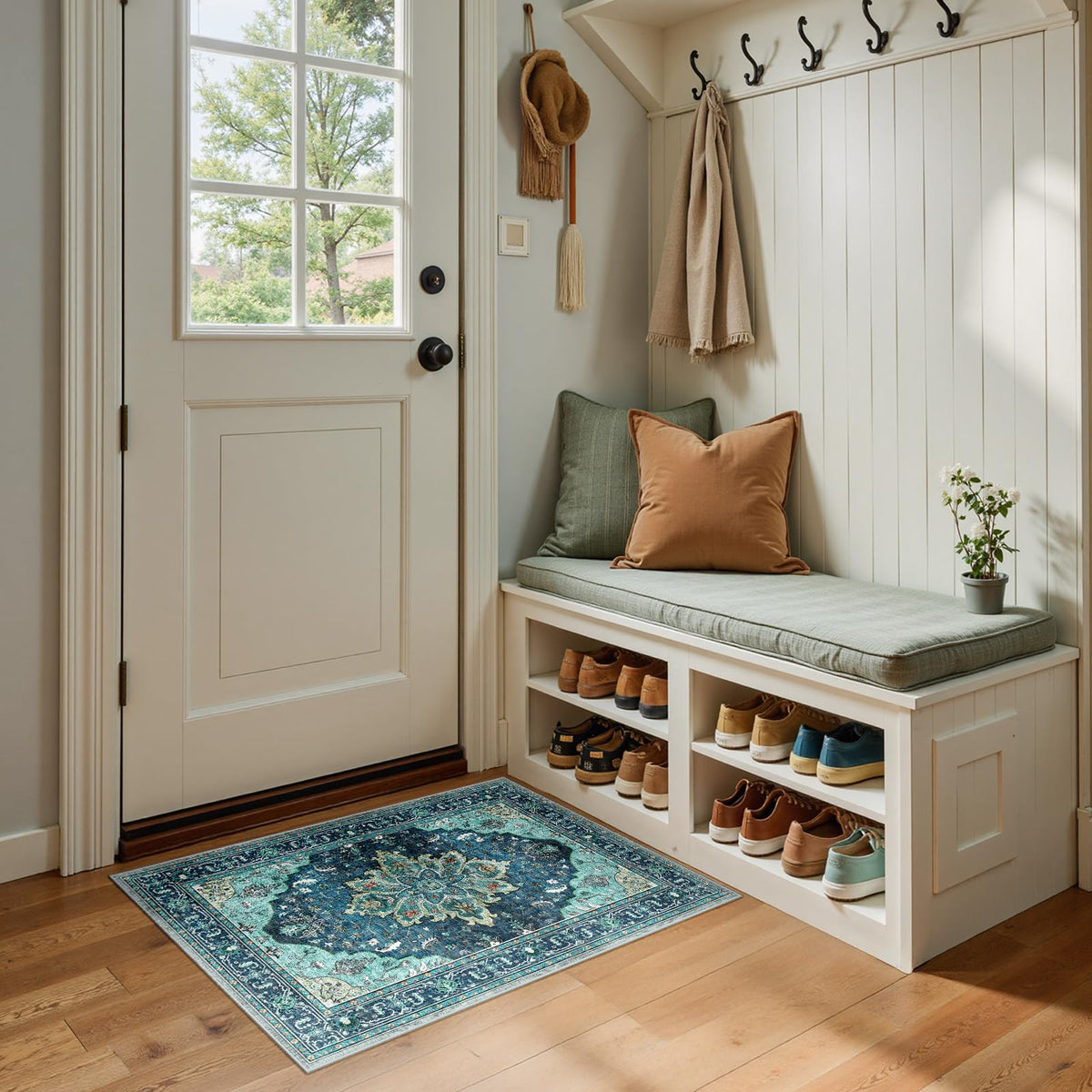 RELEANY bedroom rug soft-pile offers cozy underfoot comfort.