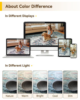 RELEANY durable rug withstands daily traffic and pet activity
