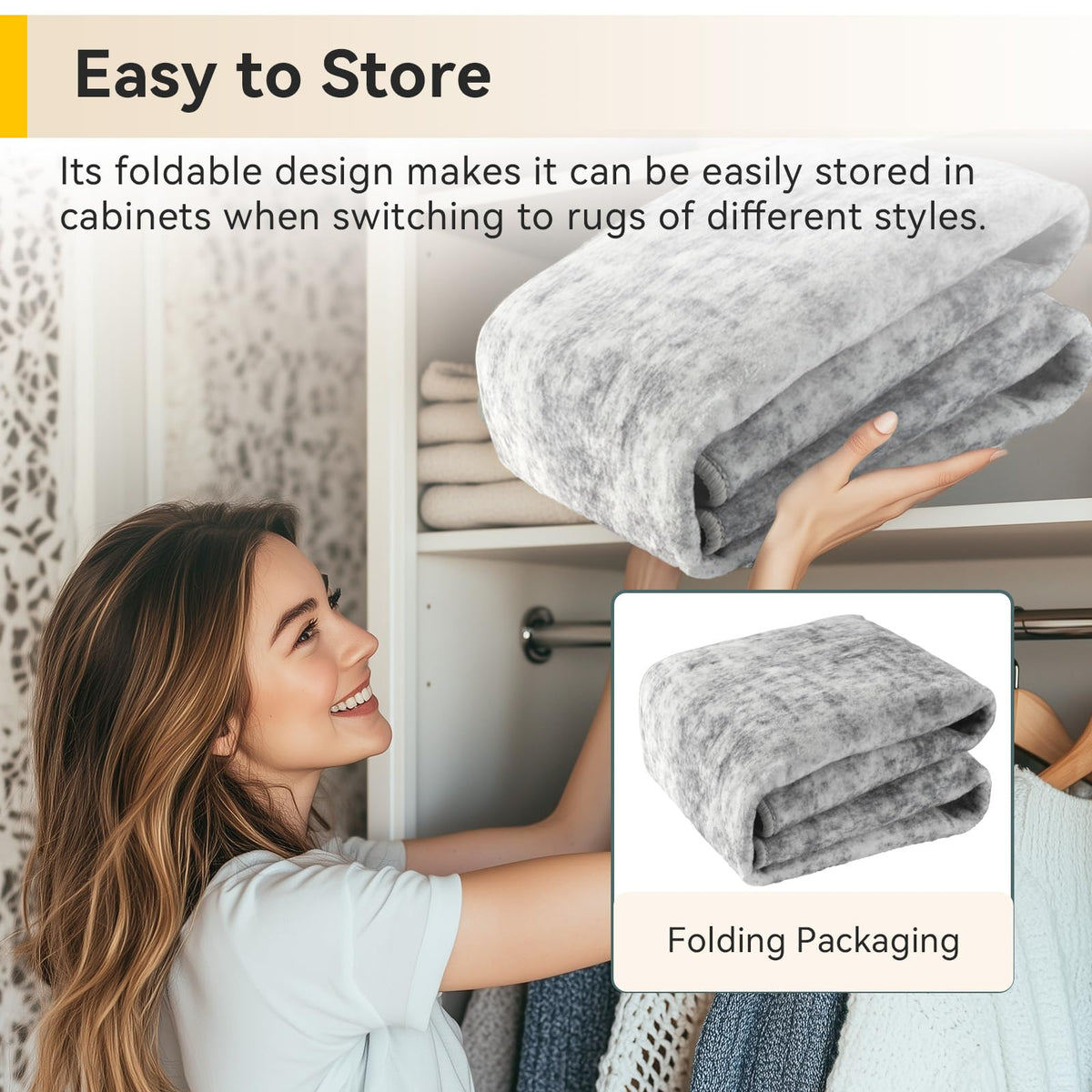 RELEANY gray-white colorway complements modern decor and neutral palettes.