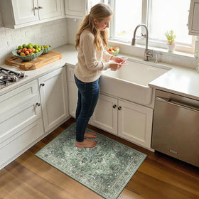 RELEANY kitchen entry rug with non-slip backing for secure placement