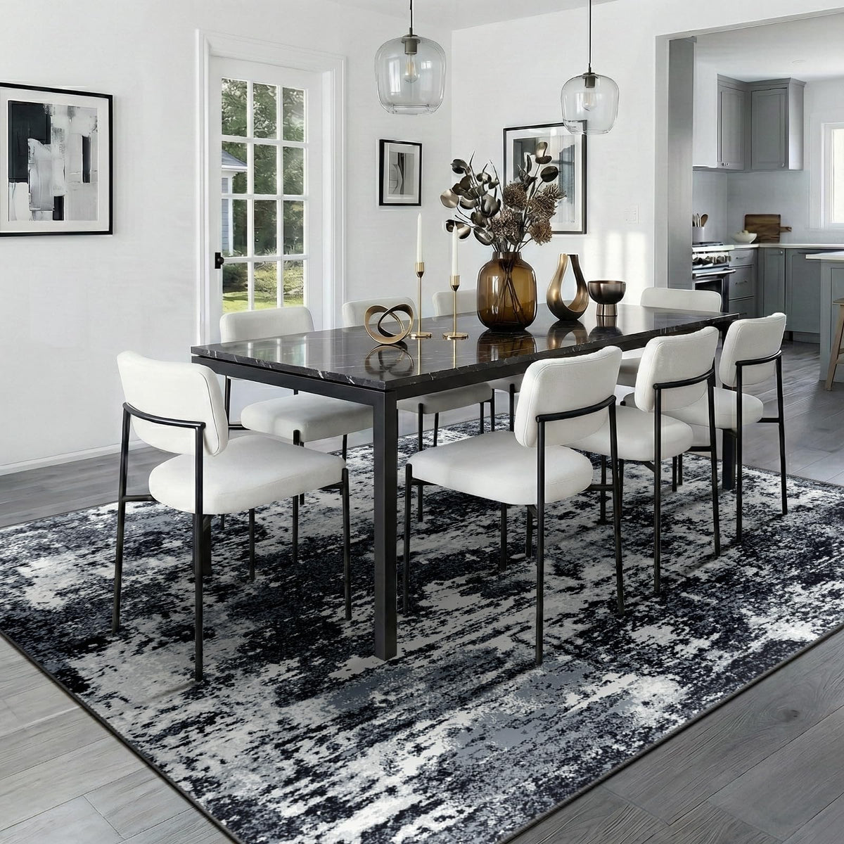 RELEANY living room setup featuring a 6x9 rug.