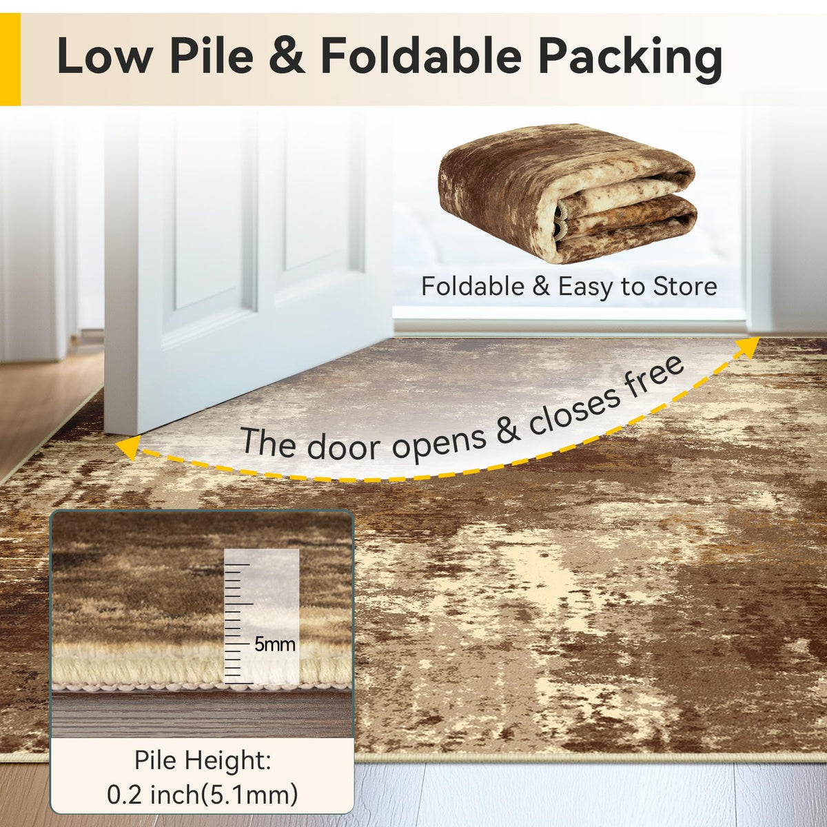 RELEANY machine-washable rug ready for cold-water refresh
