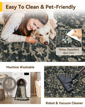 RELEANY low-pile soft rug underfoot for cozy rooms