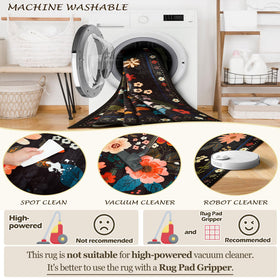 RELEANY machine-washable rug stays easy to clean in busy homes.