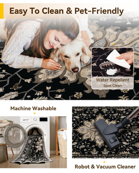 RELEANY machine-washable rug for simple maintenance.