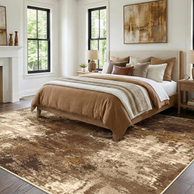 RELEANY modern abstract rug print adding color to living room