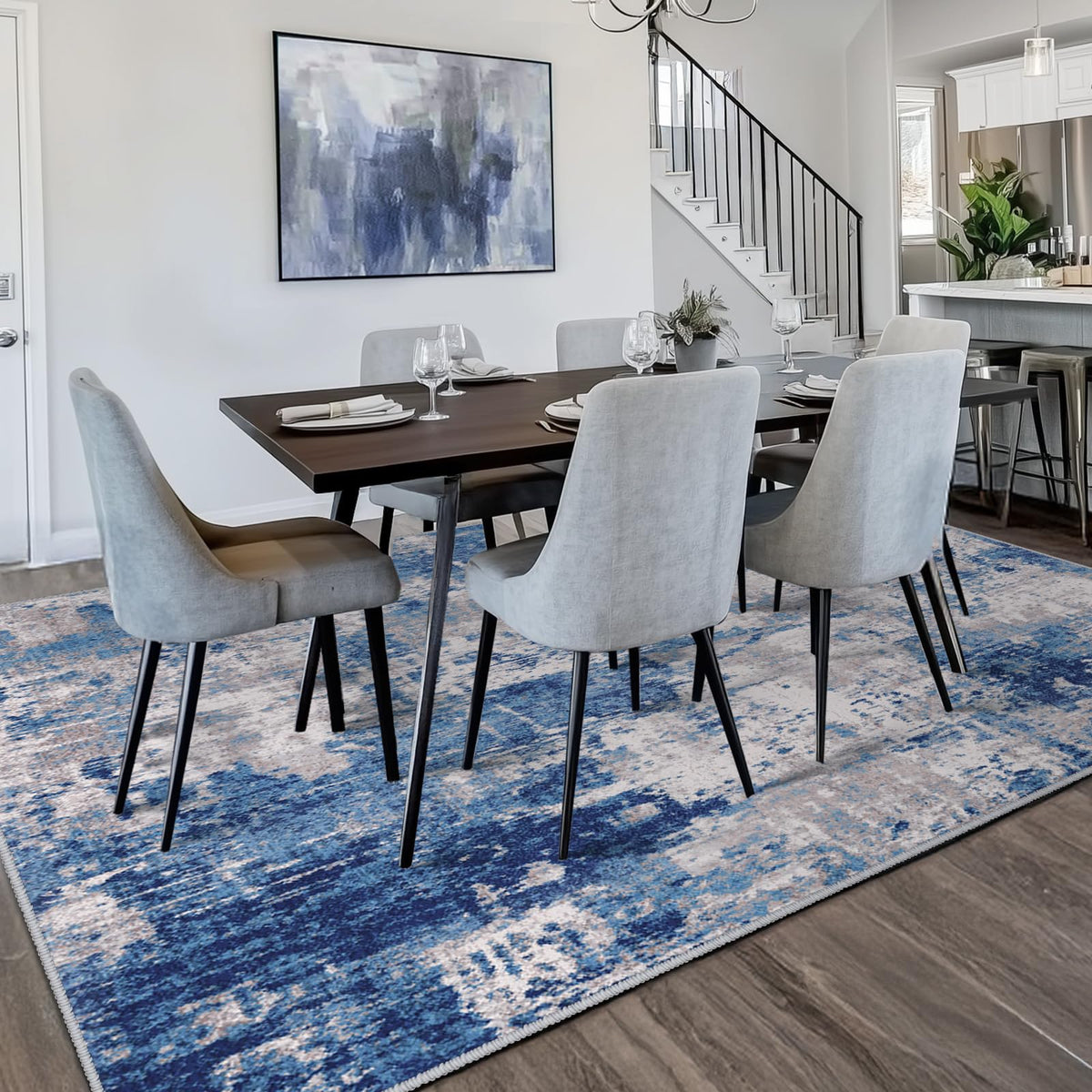 RELEANY Non-slip back rug with reinforced edges helps keep it securely in place