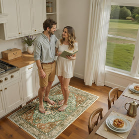 RELEANY non-slip backing keeps the rug securely in place