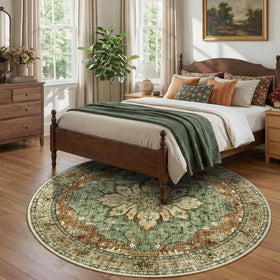 RELEANY non-slip backing round rug stays in place