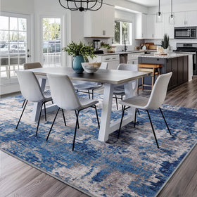 RELEANY non-slip backing rug securely placed on a busy floor surface