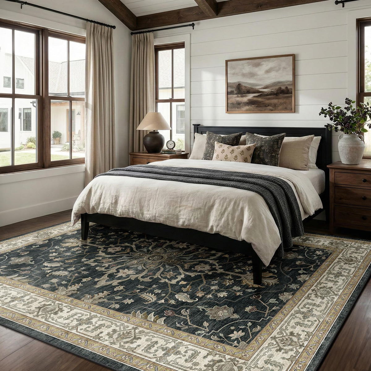 RELEANY washable rug with non-slip backing keeps floors secure