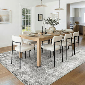 RELEANY soft low-pile rug texture up close, comfortable underfoot.