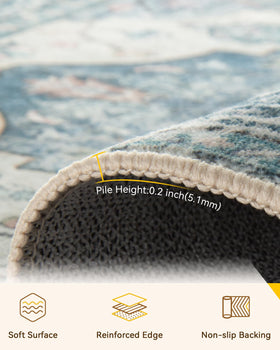 RELEANY soft low-pile texture feels comfortable underfoot
