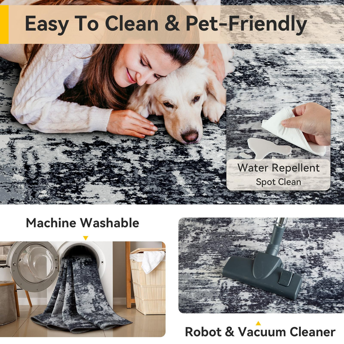 RELEANY silk-like luster rug with soft sheen for bedrooms.