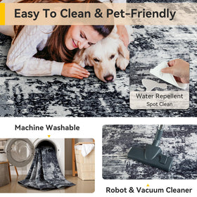 RELEANY silk-like luster rug with soft sheen for bedrooms.
