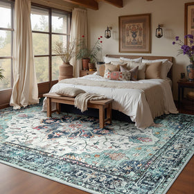RELEANY sunflower series vintage floral rug adds color and charm to living spaces
