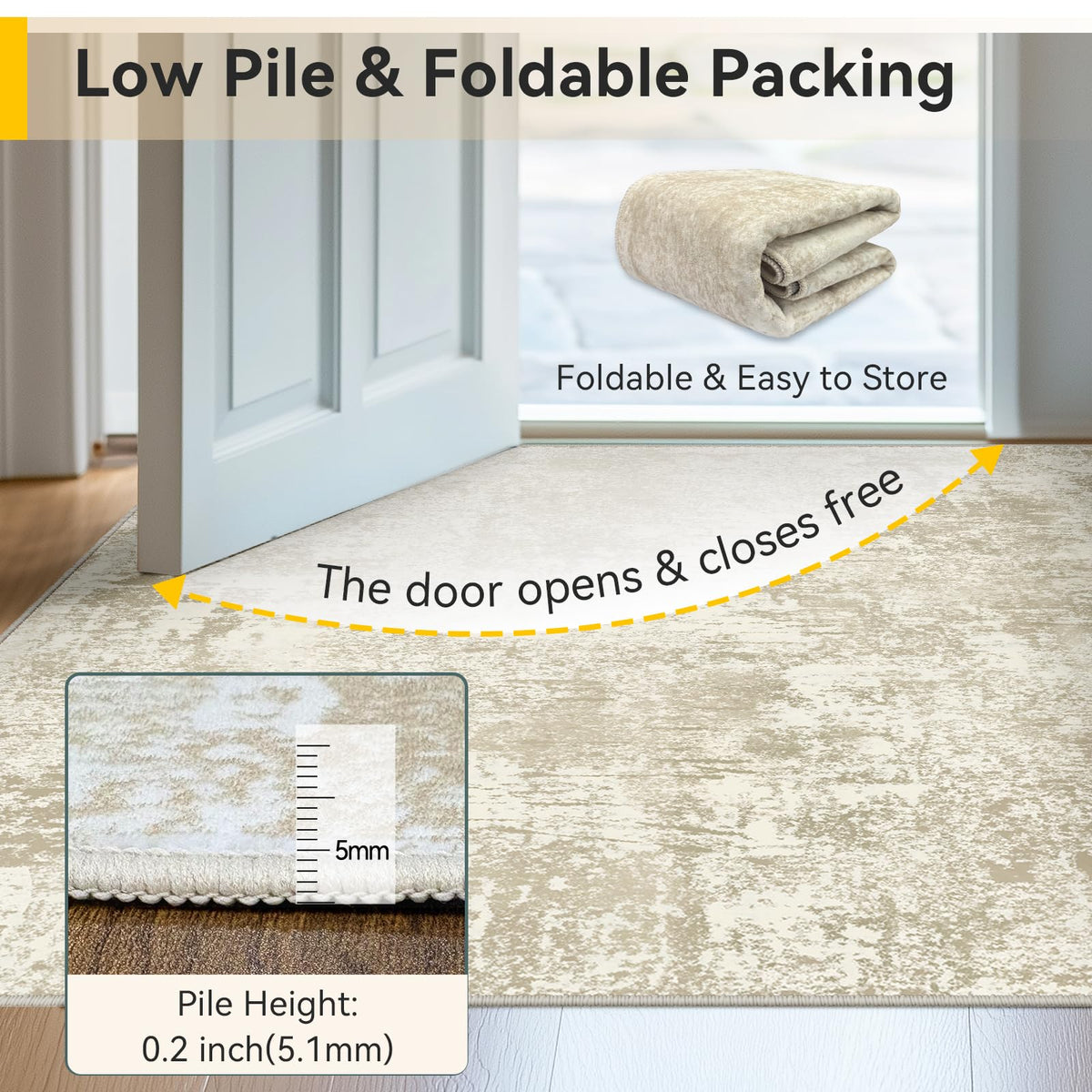 RELEANY thin design folding packaging for easy storage and cleaning.