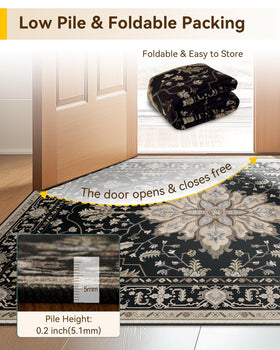 RELEANY thin design fits behind doors and under furniture.