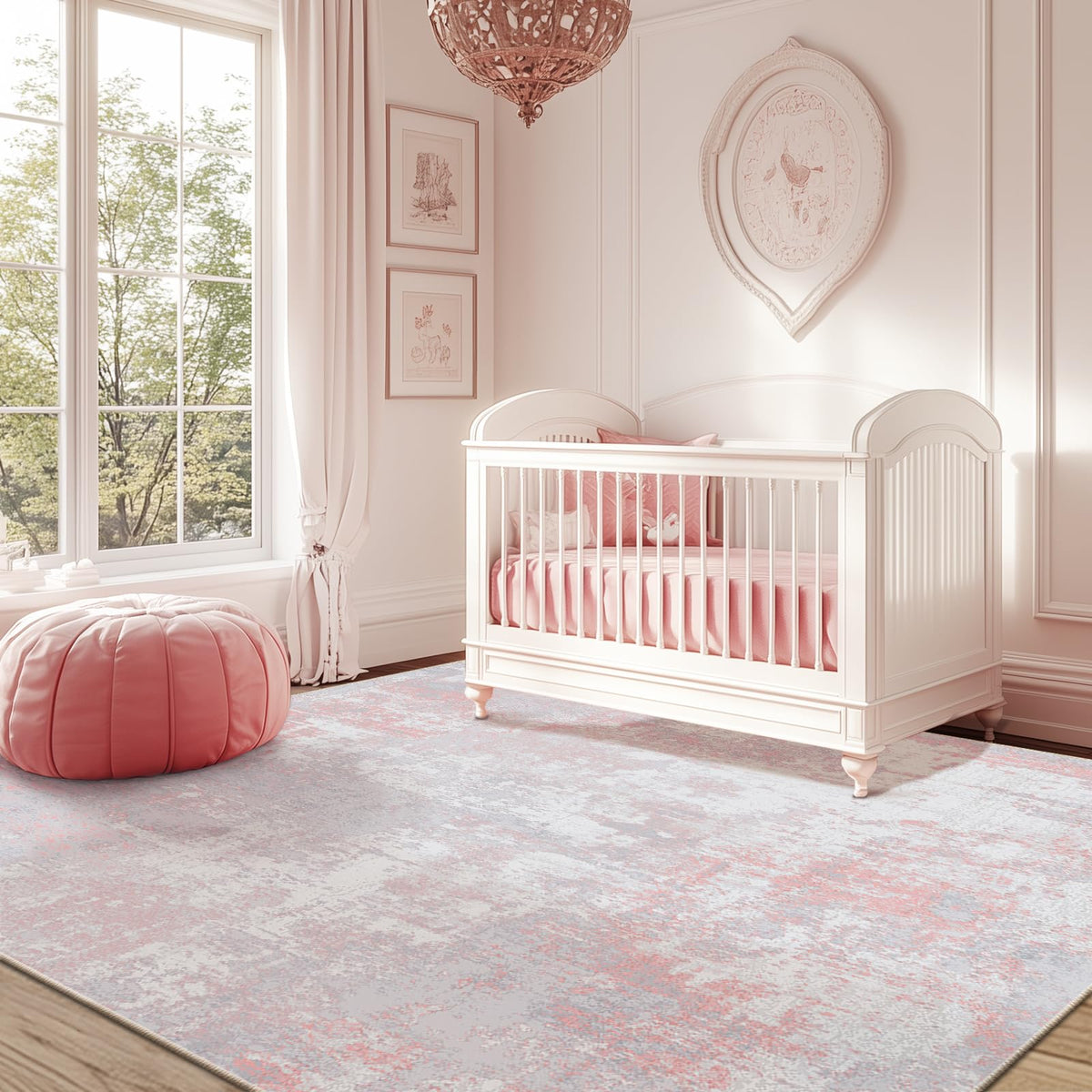 RELEANY Tides Series non-slip backing keeps rug in place on busy floors