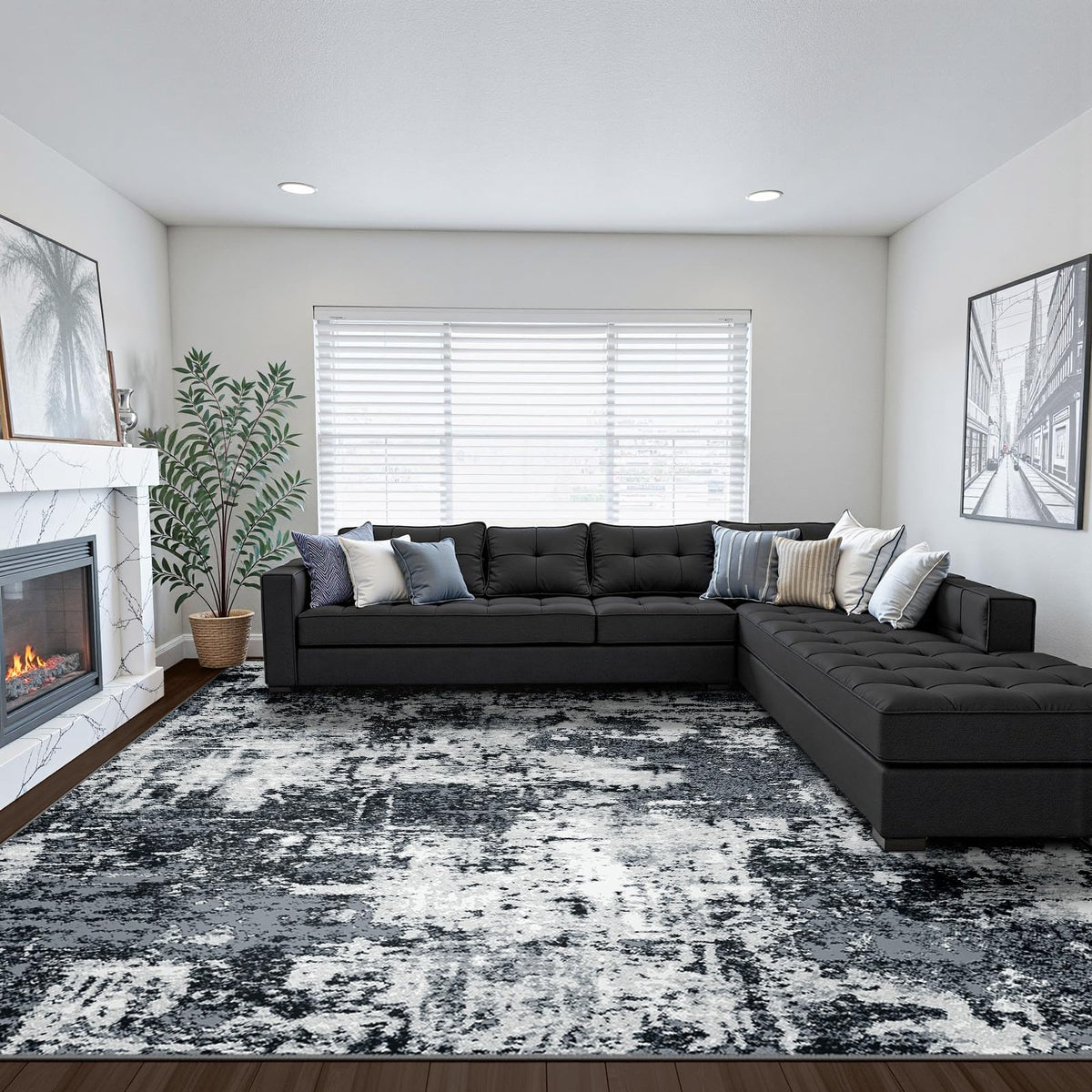 RELEANY 8x10 area rug suits living rooms, bedrooms, and entryways