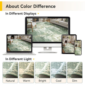 RELEANY rug suitable for living rooms, bedrooms, kitchens, and entryways.