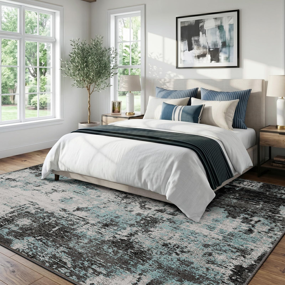 RELEANY washability close-up shows silk-like texture and soft underfoot.