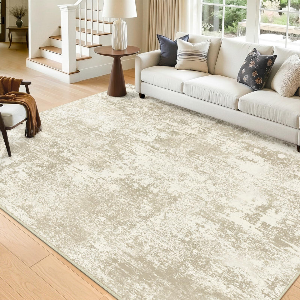 RELEANY washable area rug 5x7 with machine washability and soft touch.