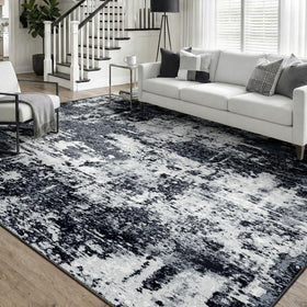 RELEANY washable rug 6x9 with non-slip backing for secure living rooms.