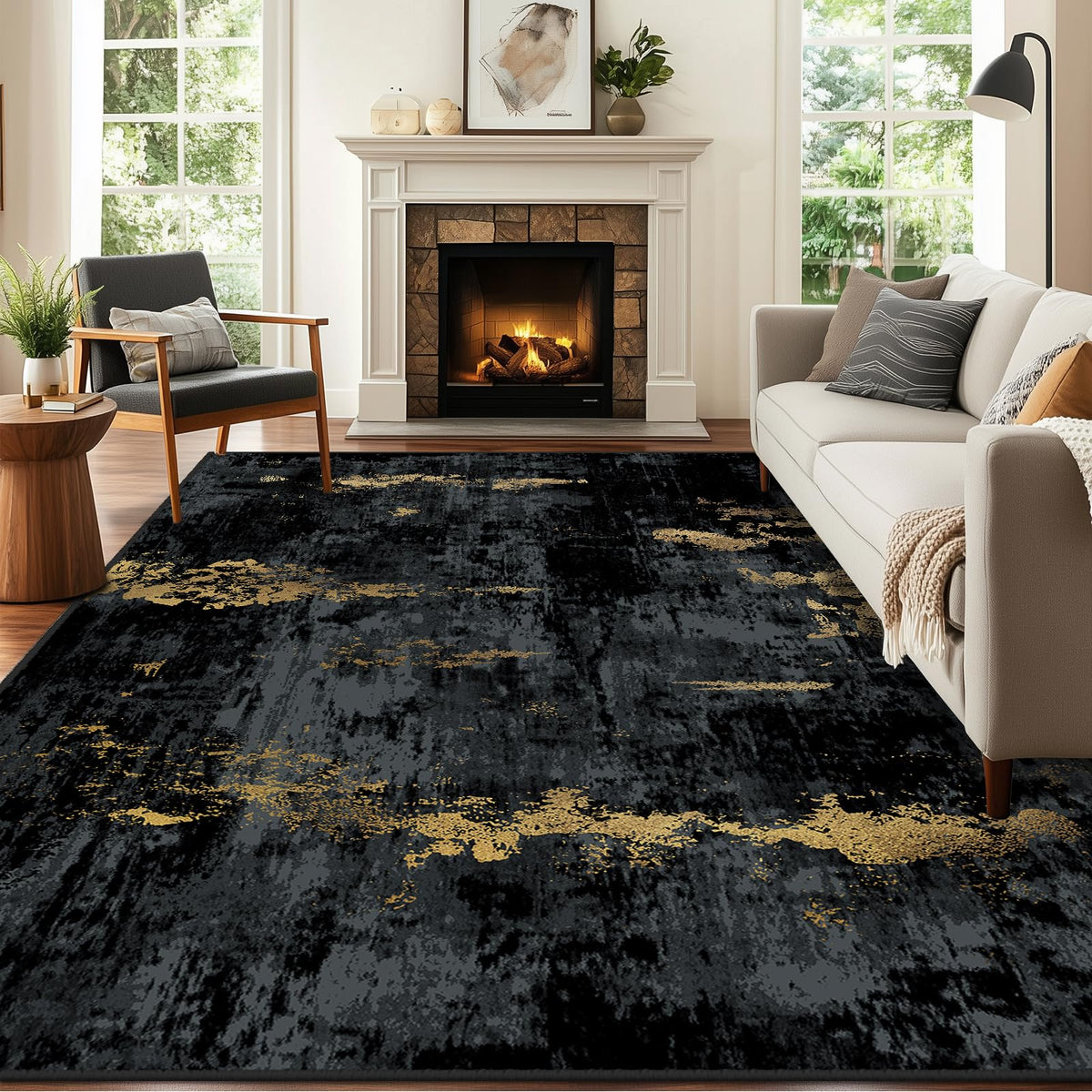 RELEANY washable rug is easy to refresh with cold machine wash cycles.