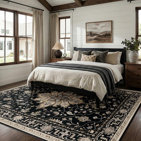 RELEANY Sunflower Series washable rug with non-slip backing for easy cleaning