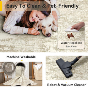 RELEANY water-repellent surface beads spills for quick wiping.