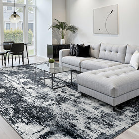 RELEANY water-repellent rug surface beads liquids for easy cleanup.
