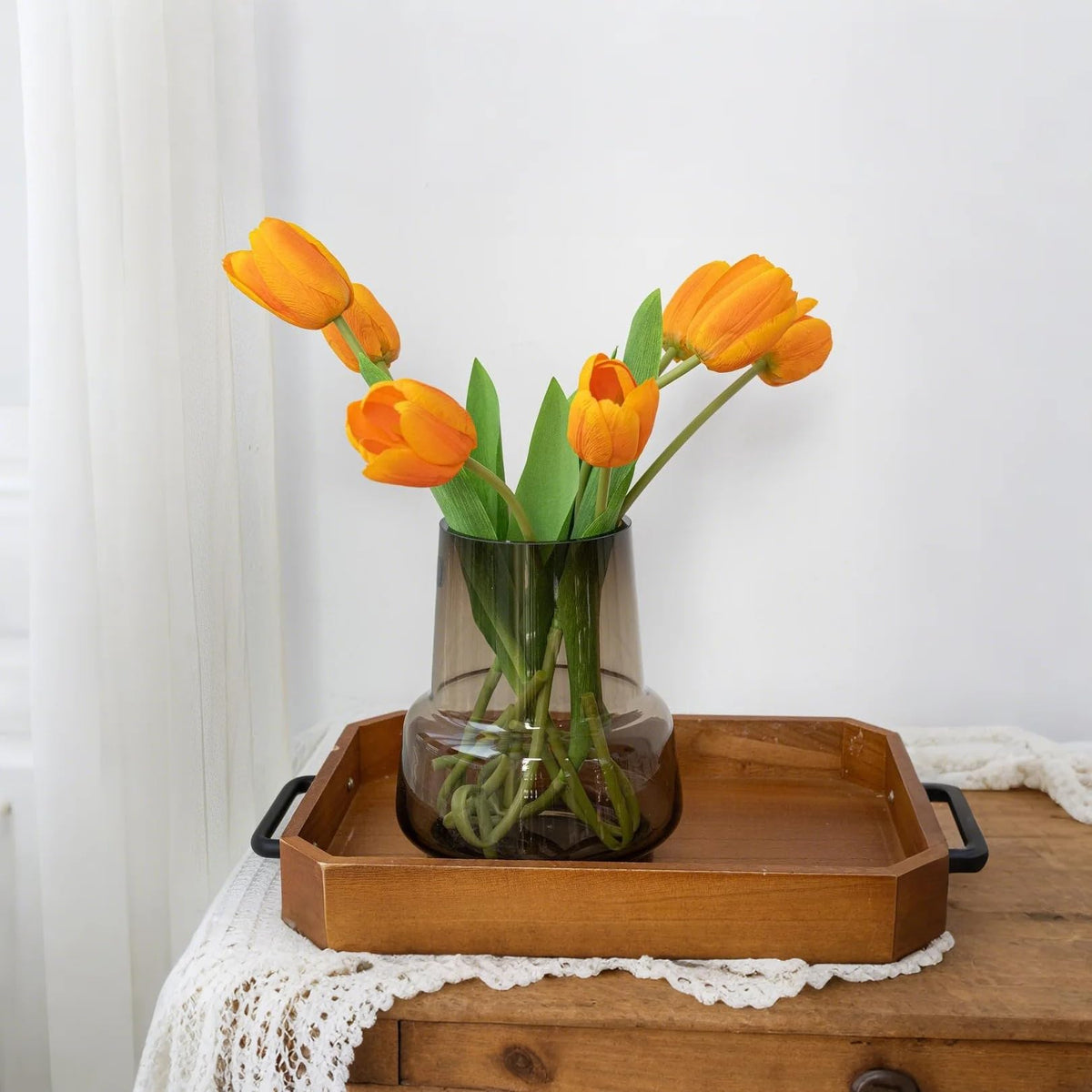 Relexome amber glass vase suitable for wedding gifts