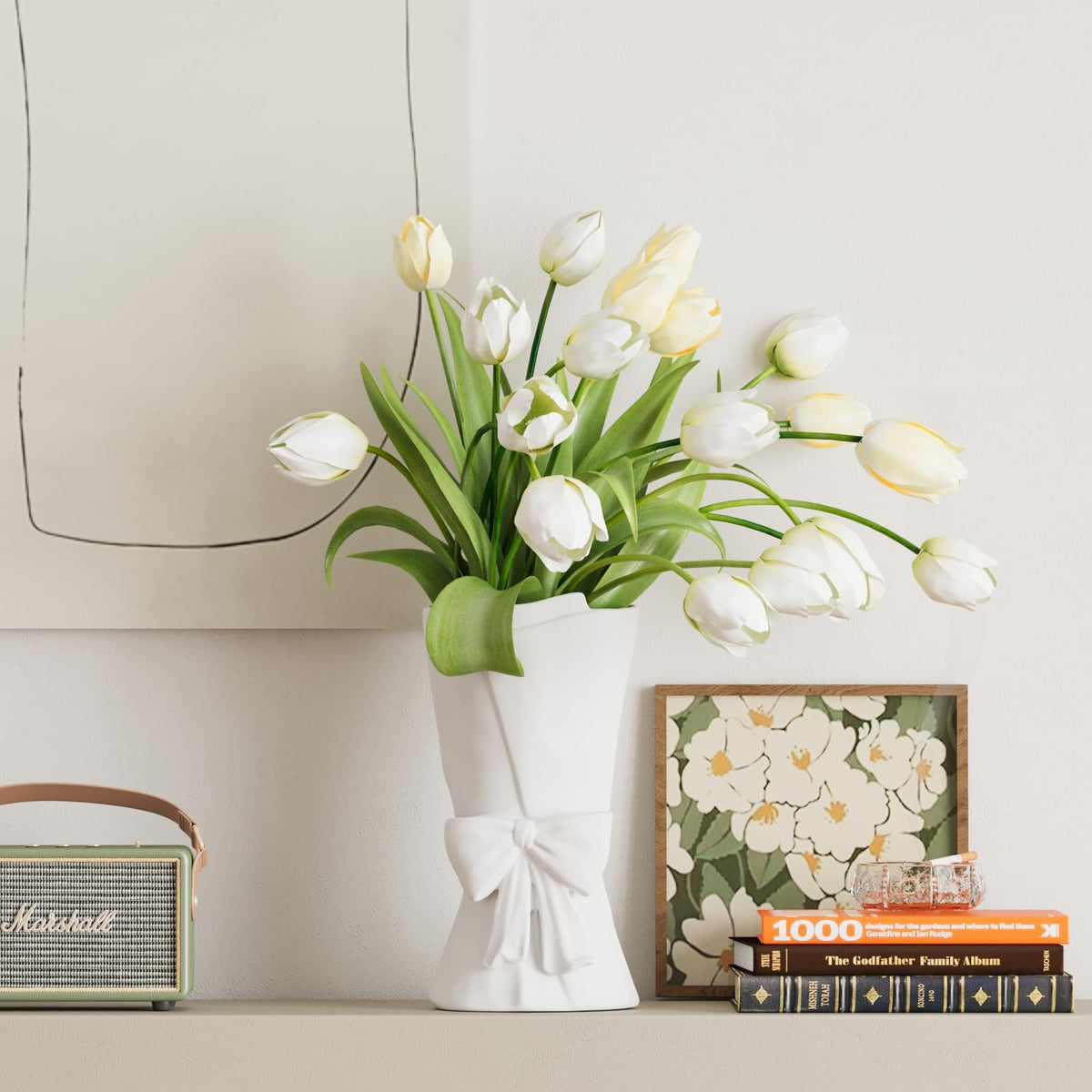 Relexome bow vase in minimalist Nordic style for simple interiors.