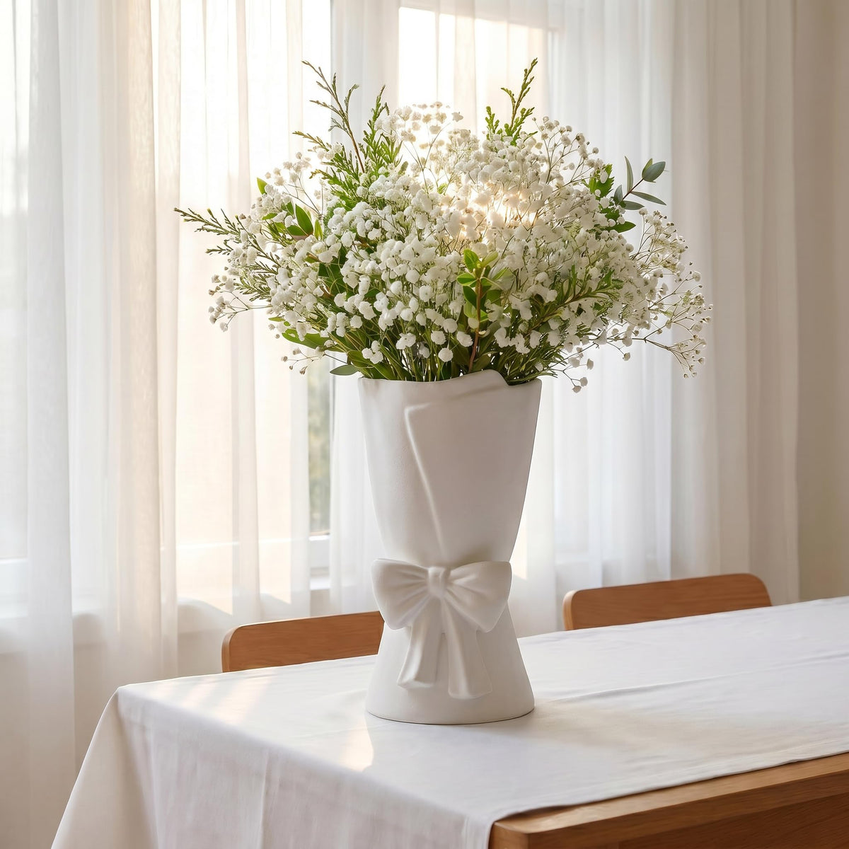 Relexome bow vase adds elegance to weddings and celebrations.