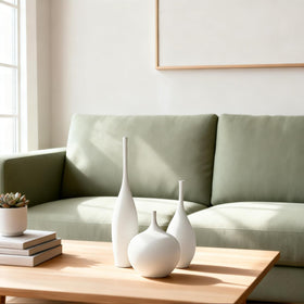 Relexome trio vases styled for kitchen or coffee table decor