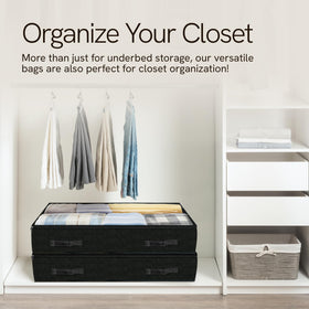 Dual zippers secure Reli 90L under-bed container contents