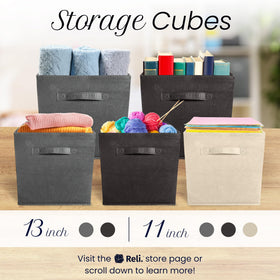 Reli bedroom or office storage bins keeping spaces tidy.