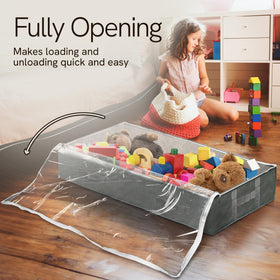 Reli blankets under-bed storage bin with 90L capacity.