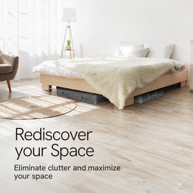 Reli durable non-woven fabric under-bed bin for long-lasting organization.