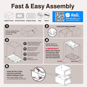 Reli interlocking-clasps-stackable demonstrate stable, customizable shoe storage on any rack.