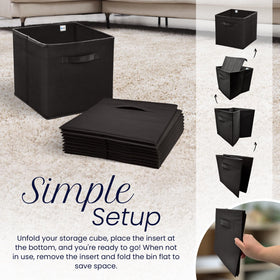 Reli multi-purpose storage cubes used for office organization.