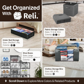 Reli stackable-rack-organizer illustrates scalable storage for various spaces.
