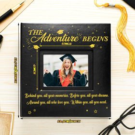 ReliThick faux leather cover with gold foil text offers durable, stylish protection for cherished photos.