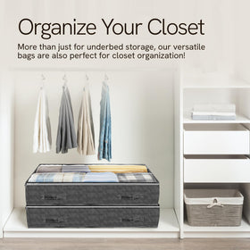 Reli towels and linens under-bed storage bin for seasonal wardrobe.