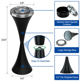 RELIANCER self-cleaning ashtray lid closes automatically