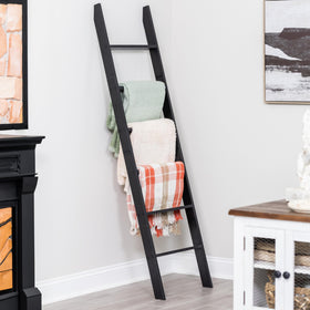 RELODECOR quilt rack shelf keeps linens organized with style