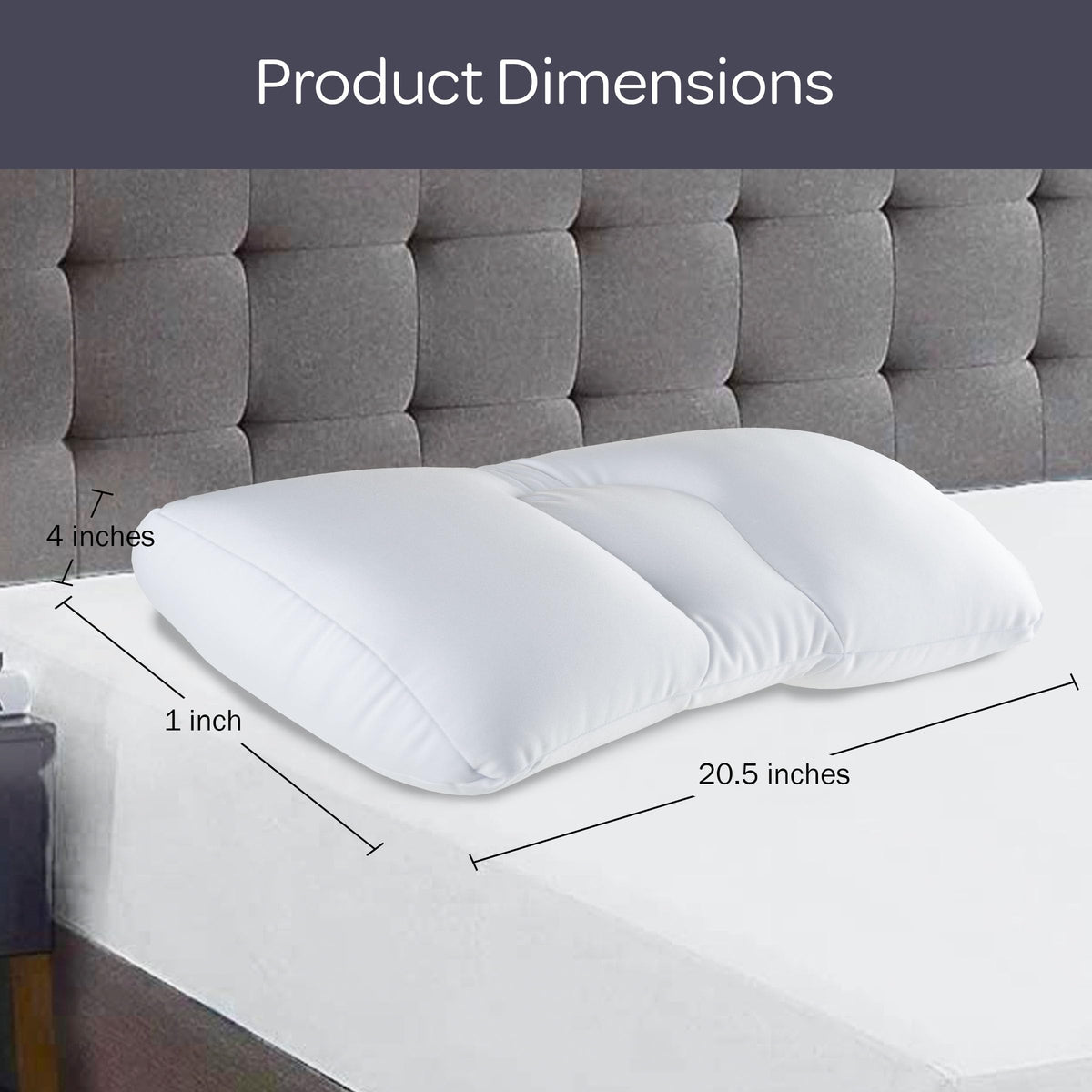 Remedy Microbead Pillow in white cover adds a clean, modern look.