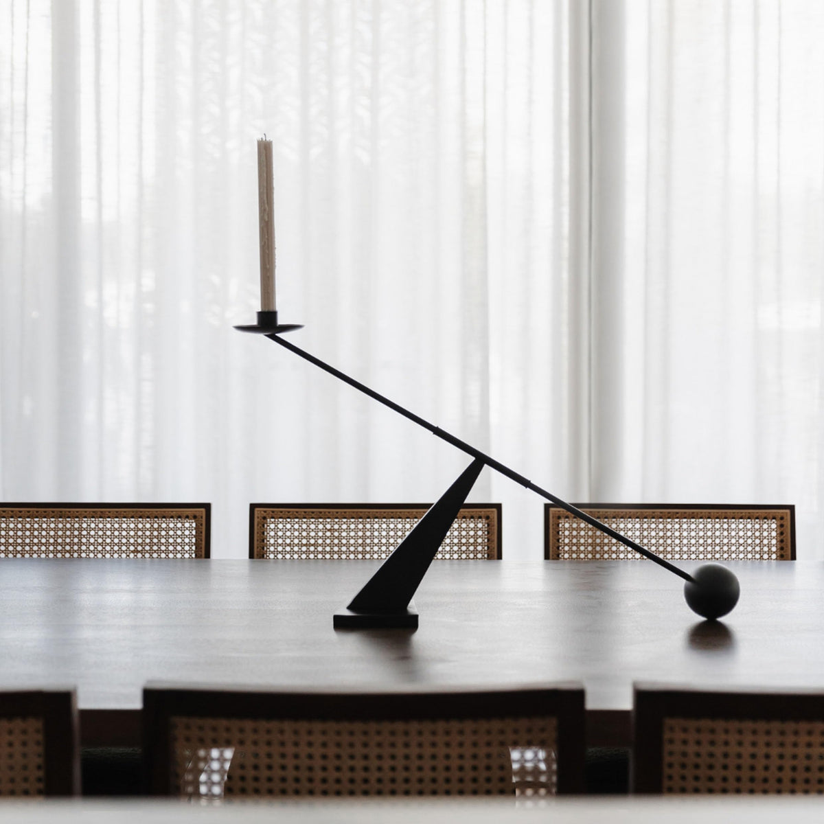 Remenna candle holder enriches dining tables, mantels, and entryways with presence.