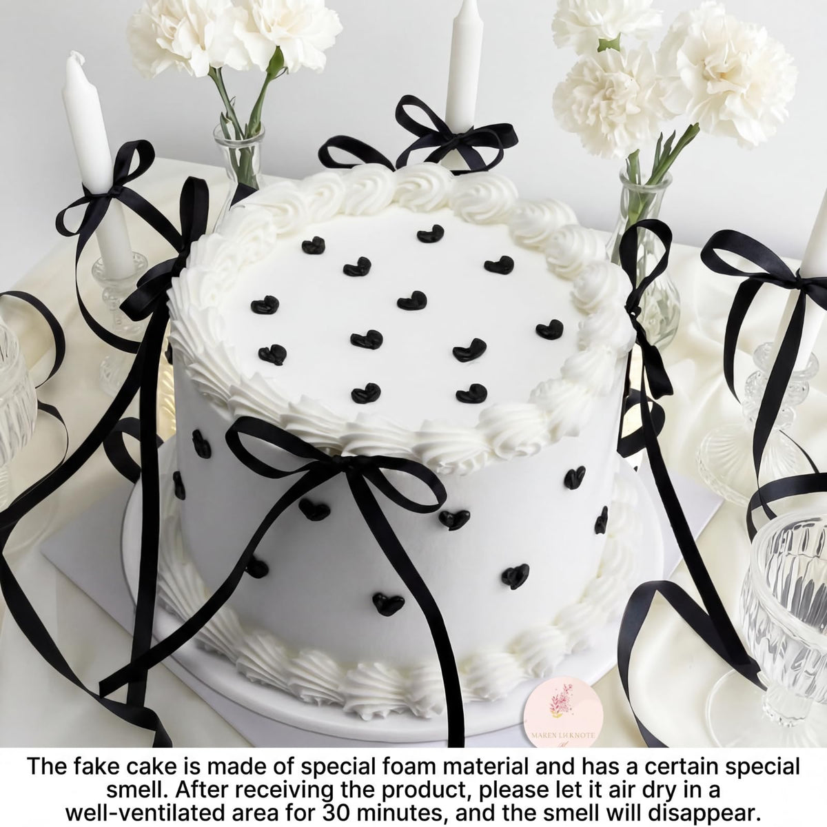 Remerry black satin bow close-up showing elegant event accent.